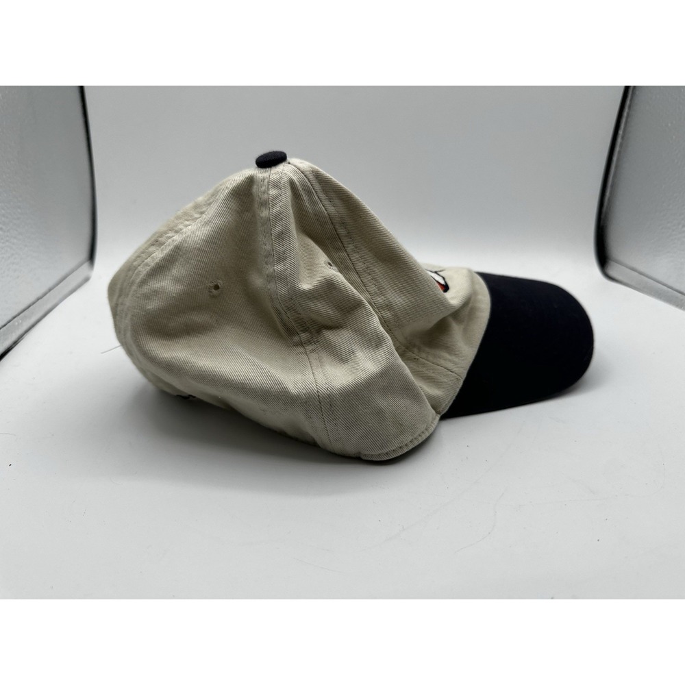 VTG 90s Twins Enterprise NFL Official Denver Broncos Hat Snapback Cap Beige Navy - Picture 3 of 14